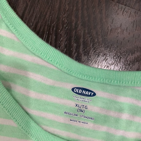 Old lady stripped green and white summer dress. - Picture 4 of 6